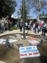 Hands off rally in downtown Sonora on Saturday -- photo by Nic Peterson