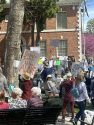 Hands off rally in downtown Sonora on Saturday -- photo by Nic Peterson
