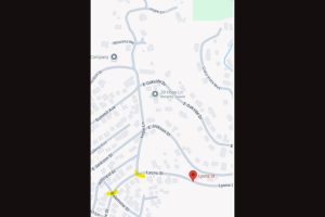 PGE map of sewer repair on Lyons Street