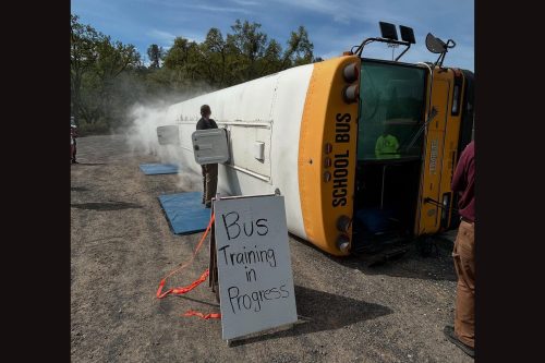 TCSOS bus crash training -- CHP photo