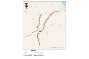 Shaws Flat Pipeline Crossing -- TUD map