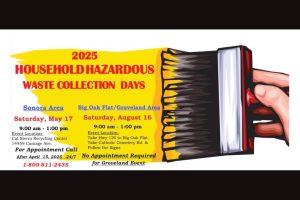 Annual Household Hazardous Waste & Paint Collection event -- Tuolumne County Public Works graphic
