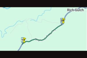 Caltrans map of Hwy 26 near Rich Gulch work