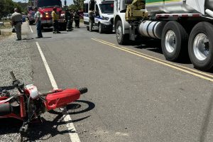 Motorcycle crash in Rancho Calaveras -- CCFD photo