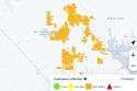 Power outage near New Melones -- PGE map