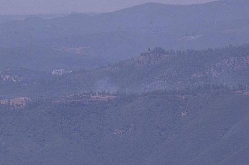 Skunk Fire burning in Murphys area of Calaveras County -- PGE camera