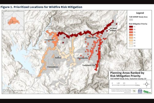 TUD Prioritized Locations for Wildfire Risk Mitigation map