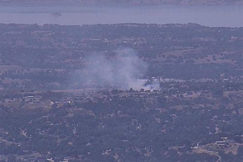 Vegetation fire in Valley Springs -- PGE camera