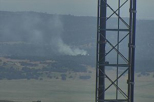 Vegetation fire in the Copperopolis area of Calaveras County -- PGE camera