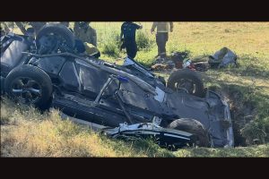 Vehicle rollover crash in Burson area of Calaveras County -- CCF photo
