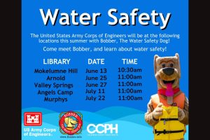 Bobber's water safety tips tour dates and locations -- CCPH graphic