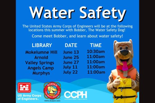 Bobber's water safety tips tour dates and locations -- CCPH graphic