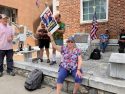 Counter-protesters at the No Kings Rally in front of the Veterans Memorial Hall in downtown Sonora -- Photo taken by Tracey Petersen