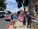 Counter-protesters at the No Kings Rally in front of the Veterans Memorial Hall in downtown Sonora -- Photo taken by Tracey Petersen