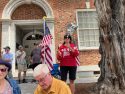 Counter-protesters at the No Kings Rally in front of the Veterans Memorial Hall in downtown Sonora -- Photo taken by Tracey Petersen