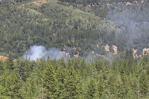 House and vegetation fire in the Groveland area of Tuolumne County -- PGE live camera
