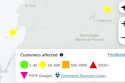 PGE power outages in Strawberry area of Tuolumne County and the Murphys area of Calaveras County map