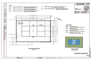 Woods Creek Pickleball court, artist rendering