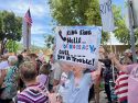 Protesters supporting the No Kings Rally at Courthouse Park in downtown Sonora -- Photo taken by Tracey Petersen