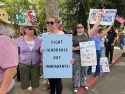 Protesters supporting the No Kings Rally at Courthouse Park in downtown Sonora -- Photo taken by Tracey Petersen