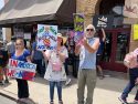 Protesters supporting the No Kings Rally at Courthouse Park in downtown Sonora -- Photo taken by Tracey Petersen