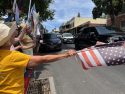 Protesters supporting the No Kings Rally at Courthouse Park in downtown Sonora -- Photo taken by Tracey Petersen