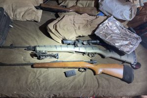 Several stolen firearms found in the search of a West Point property—CCSO photo