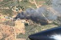 Shine Fire burning in the Mountain Ranch area of Calaveras County—CAL Fire TCU photo