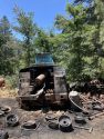 Burnt vehicles at the scene in West Point -- CCSO photo