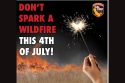 CAL Fire fireworks safety graphic