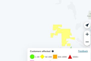 PG&E power outage in Phoenix Lake area of Tuolumne County -- PGE map