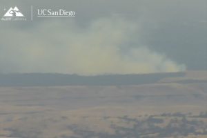 Vegetation fire in the Knights Ferry area of Stanislaus County—PGE live camera Moccasin