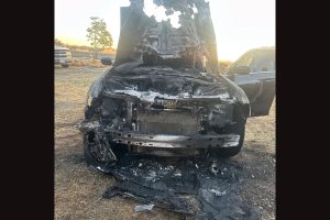 Vehicle set ablaze during family feud in Amador County—ACSO photo