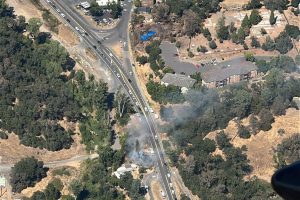 Bell Fire burning in the Jamestown area of Tuolumne County -- CAL Fire photo