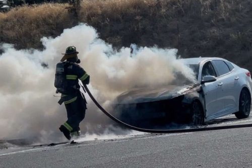 HWY 108 fire near the Old Wards Ferry Road overpass in Sonora