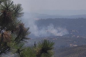 Vegetation fire in San Andreas area of Calaveras County -- PGE live camera