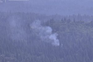 Vegetation fire in the West Point area in Calaveras County—PGE camera