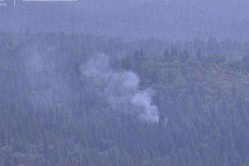 Vegetation fire in the West Point area in Calaveras County—PGE camera