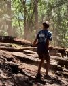 Santa Rosa Scout Troop 135 member working on the Ceremonial Round House In Yosemite National Park—Park photo