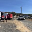 PML Airport hangar fire in the Groveland area of Tuolumne County—TCFD photo