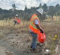 Caltrans District 10 road crews picking up trash—Caltrans photo