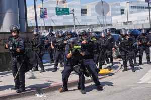 Immigration Protests Los Angeles Police