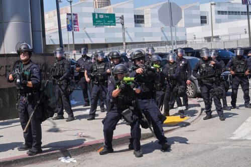 Immigration Protests Los Angeles Police