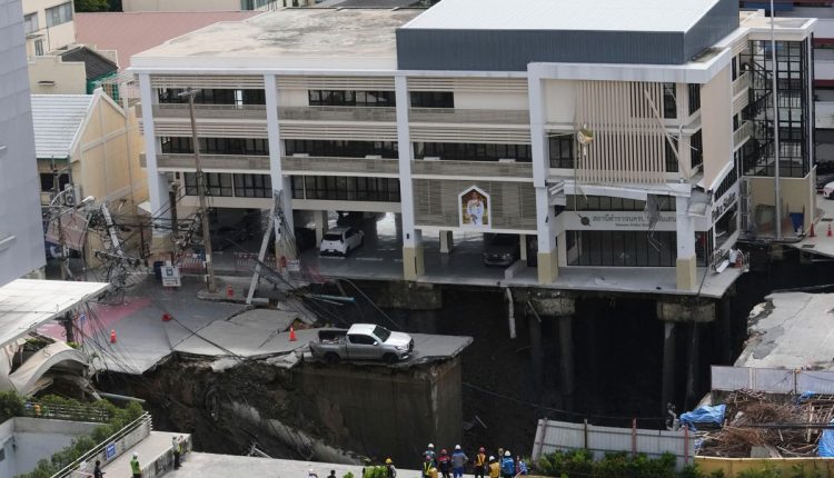 APTOPIX Thailand Road Collapse