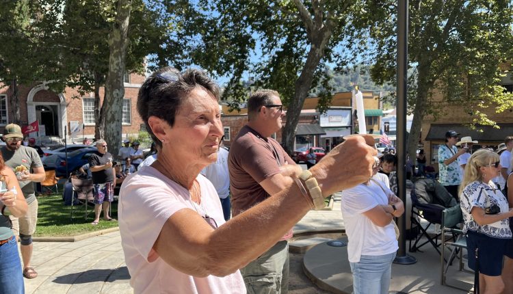 Charlie Kirk Vigil in Courthouse Park in Sonora -- Photo taken by Tracey Petersen