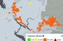 PGE power outage stretching from Jamestown to Groveland in Tuolumne County—PGE map