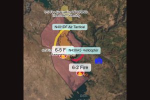 TCU September Lightning Complex Fire near Don Pedro Reservoir—CAL Fire map