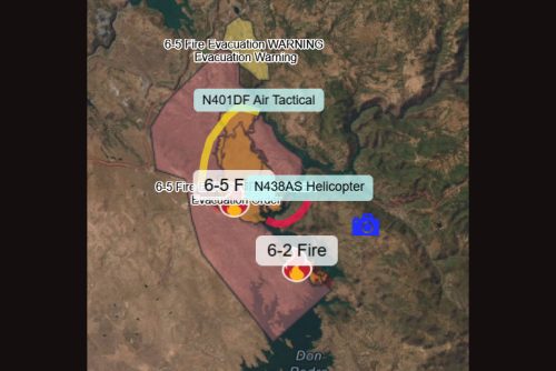 TCU September Lightning Complex Fire near Don Pedro Reservoir—CAL Fire map