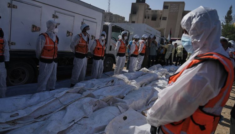 Mideast Wars Gaza Bodies