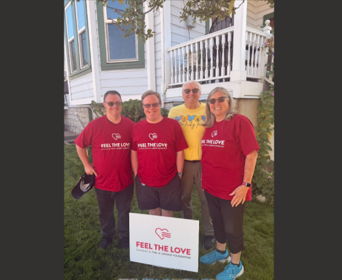 Susan Collie (right) picked as "Feel the Love" recipient